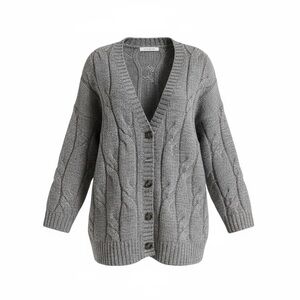 Altar'd State Grey Cable Knit Cardigan Sweater XXL